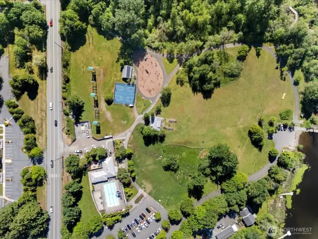Drone View of community park