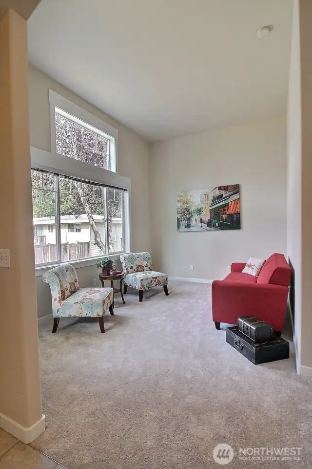 Private formal living room is located at the front of the home.