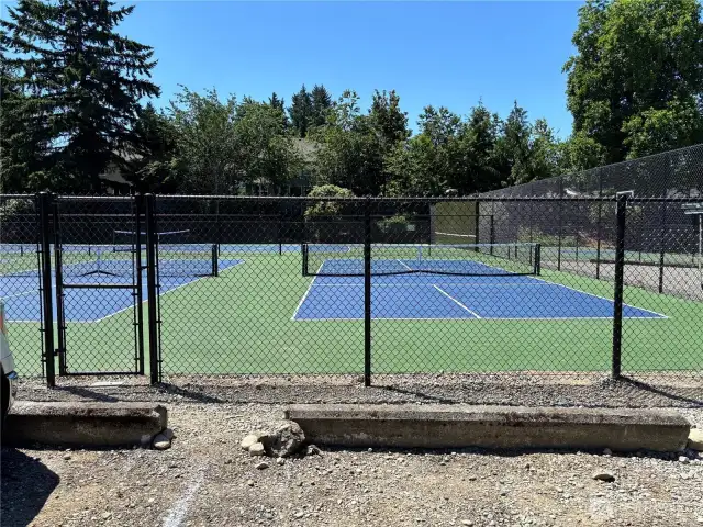 Tennis courts at Jenks park