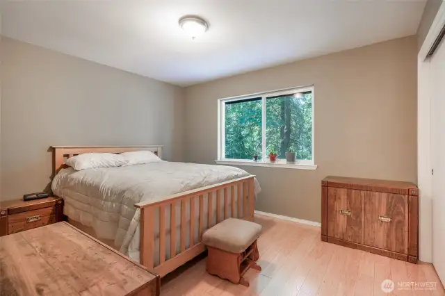 2nd bedroom overlooking the back yard
