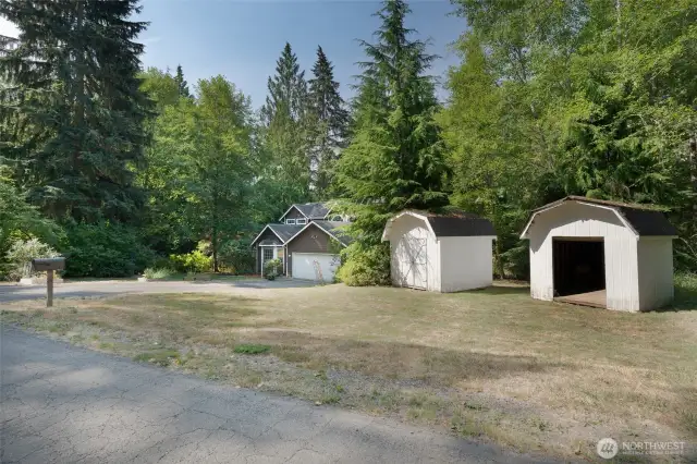 2 sheds are included on the 1.07 acre property