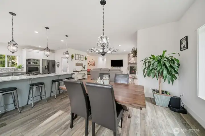 Eat in kitchen with a breakfast bar and a more formal seating that allows for entertaining and holiday get-togethers!  The open design flows and allows the Chef to be a part of all that is happening.
