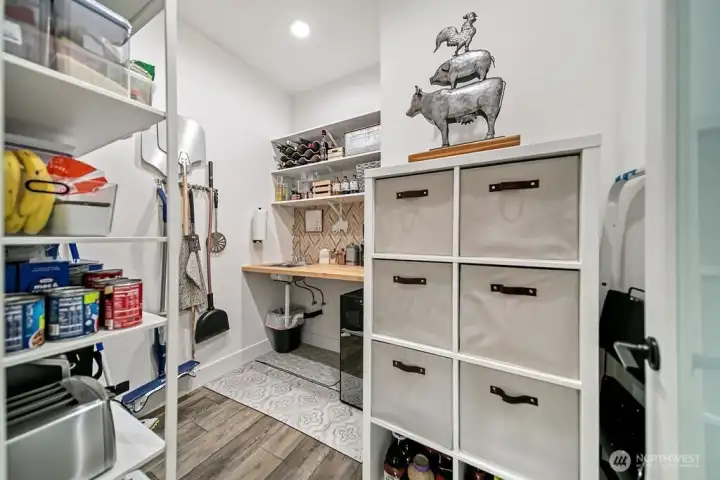Yes!  A huge Walk-in Pantry complete with a prep sink! Look at all the space here !