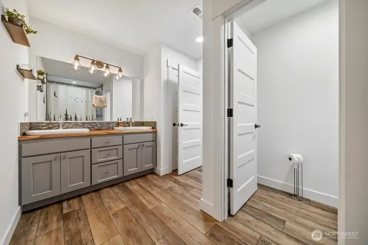 Compartmented Bathroom makes sharing the space easy!