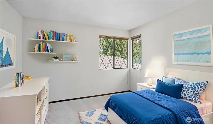 Upstairs guest room #2 (virtually staged)