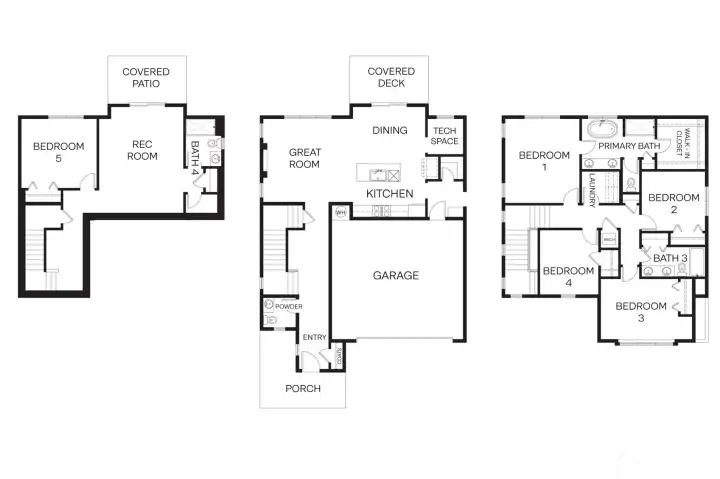 Skylit Ridge 2754 floorplan has it all! Space for everyone!