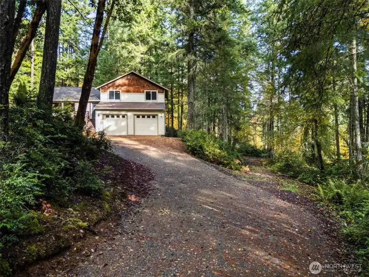 Drive way to left, RV Parking to right