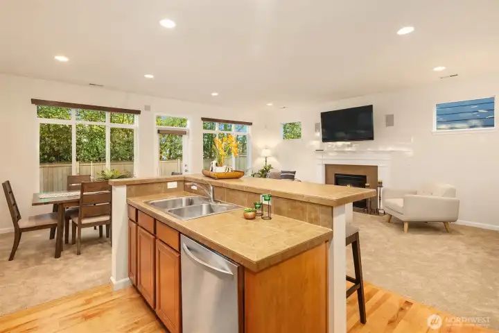 You can be watching a game while prepping for your meal!