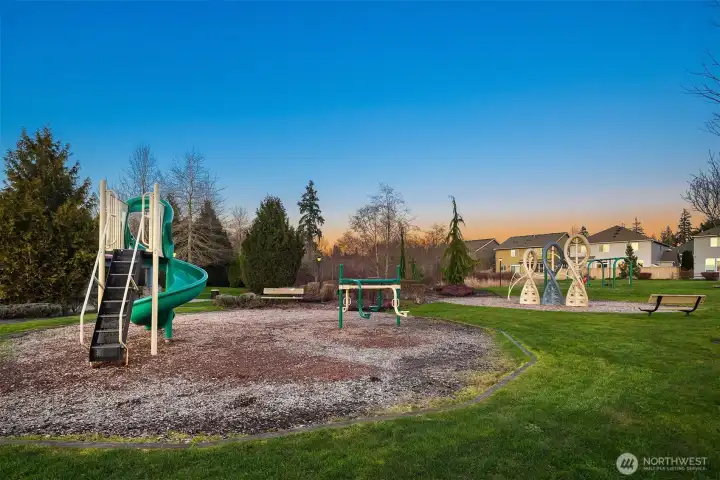 Neighborhood park is just a block away and a great place to get those steps in.