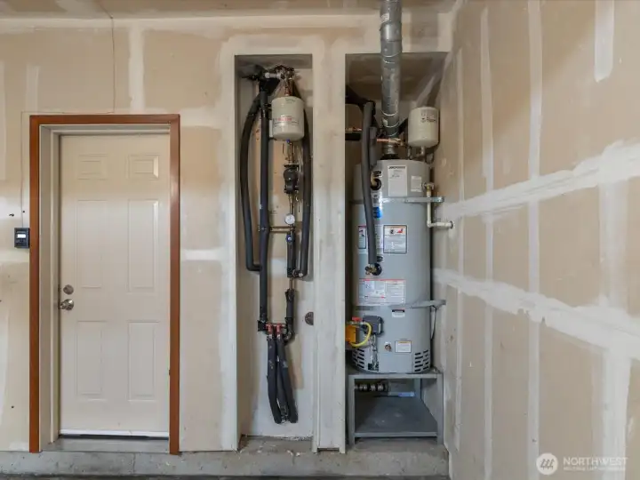 The home is equipped with radiant heat throughout the home.