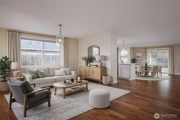 Virtually Staged Living Room