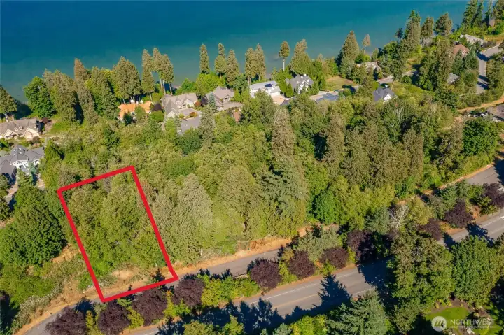 Lines are for general idea of lines only with Lot 16-B 5522 Puffin Place being the second one in from the left. Puffin place is a private road and gated. These are duplex lots or a home and Casita (guest home). Elevated panoramic view site, with views well over the homes.