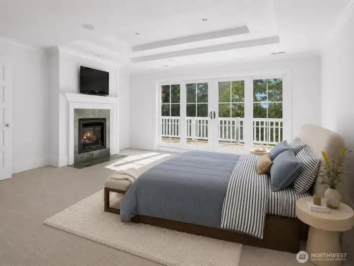 Virtual staged Primary bedroom