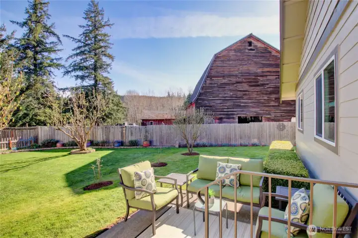 Deck with country view