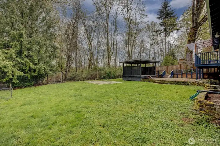 Peaceful greenbelt views that provide both privacy and tranquility.