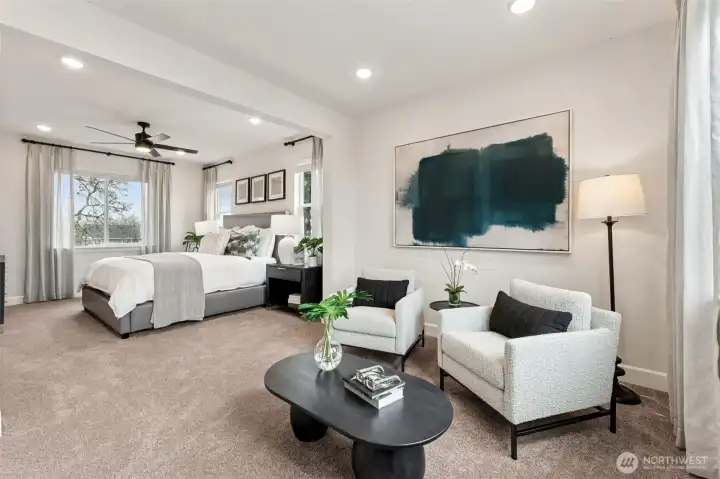 Model Not actual home - Primary and Sitting room