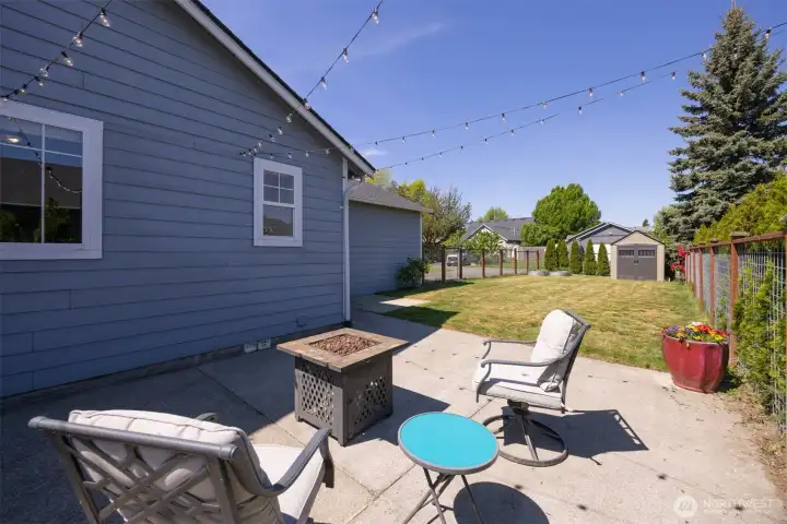 Side yard with patio