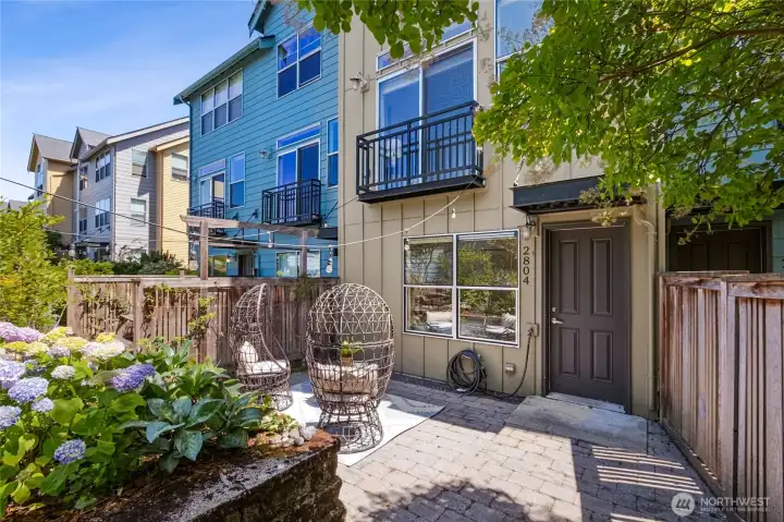 Exterior entrance—when you come home and park in the garage, this is where you enter.