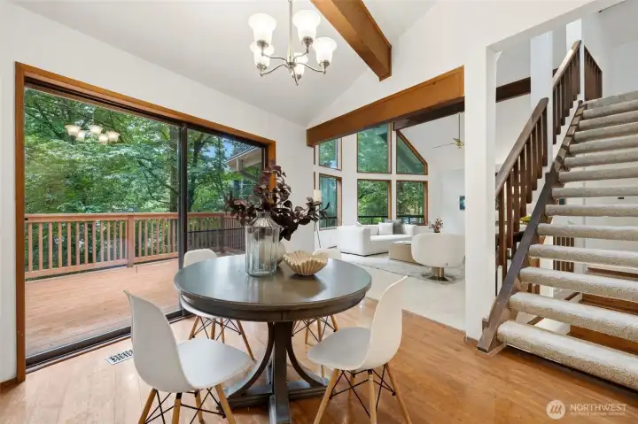 Breakfast Nook Area Opens Into Living Room