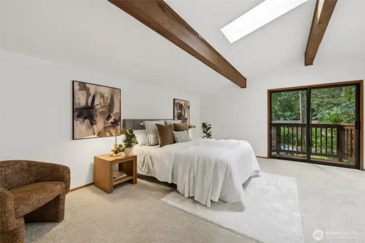 Primary Bedroom With Private Balcony