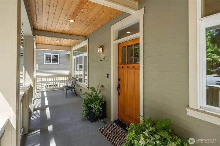 Covered front porch