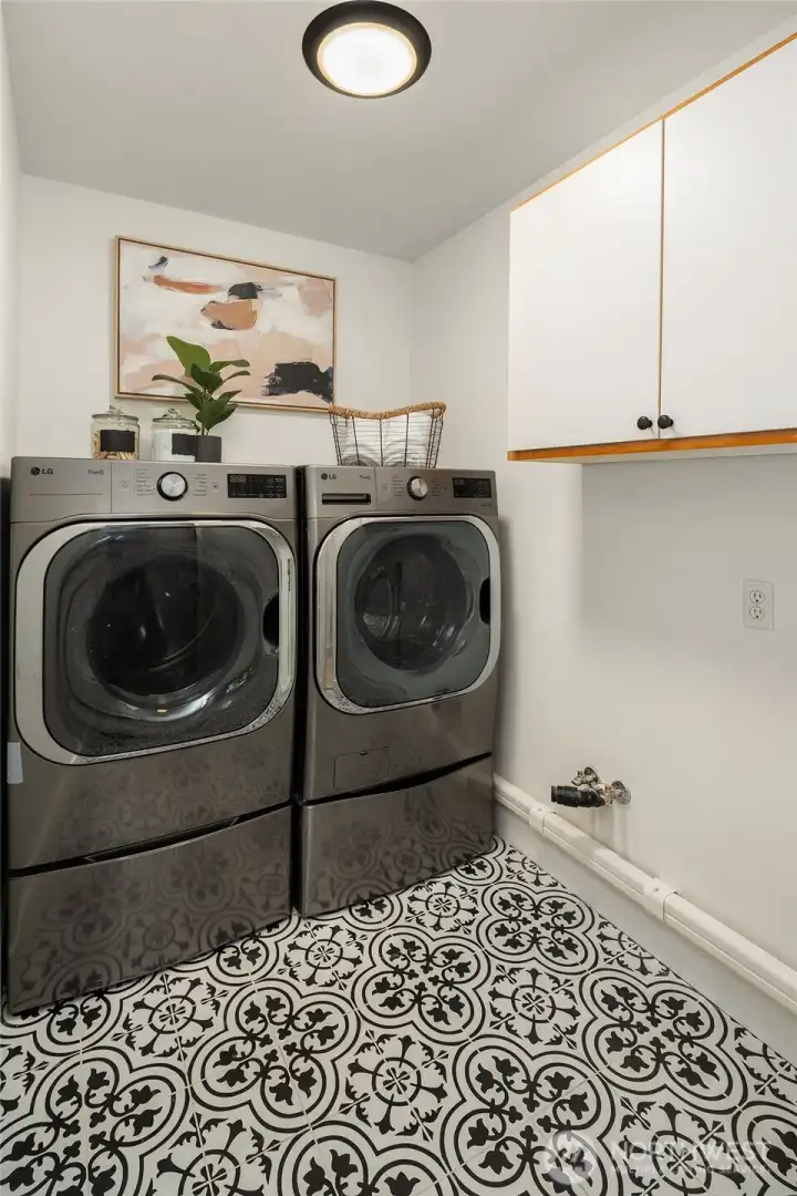 Upper floor laundry room