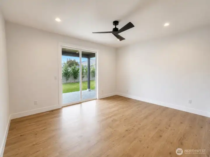Primary Suite with slider out to patio