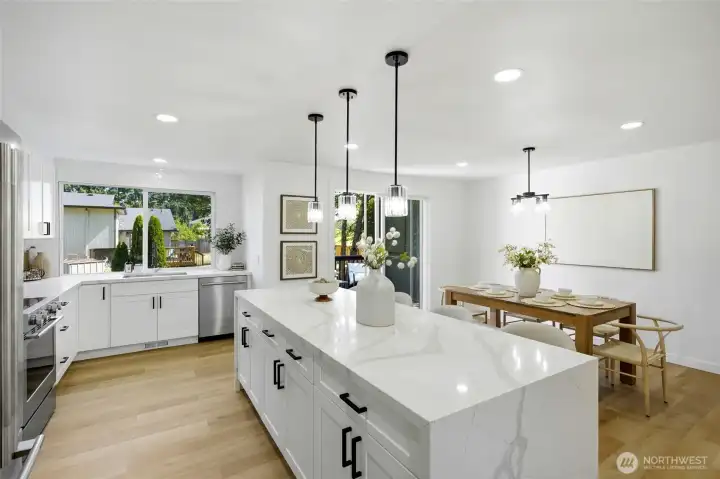 Gorgeous 8-ft waterfall Kitchen Island Gorgeous 8-ft waterfall Kitchen Island