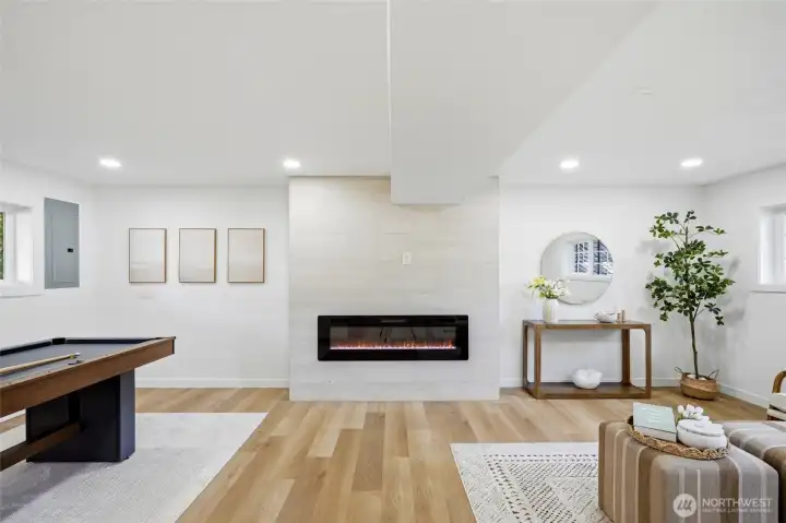 Entertaining Room with custom Fireplace Entertaining Room with custom Fireplace