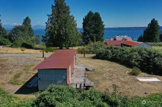 Looking down from the upper portion of the lot.