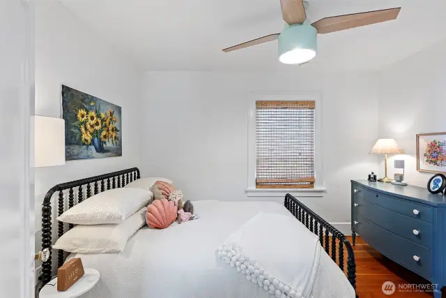 2nd bedroom on main floor. So inviting.