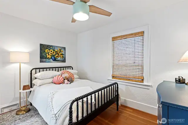 Notice the beautiful hardwood floors.