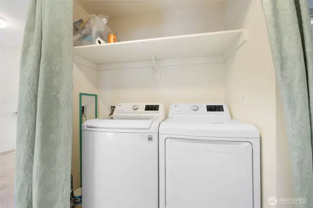 Dedicated laundry room with its own washer and dryer, offering the ultimate convenience.