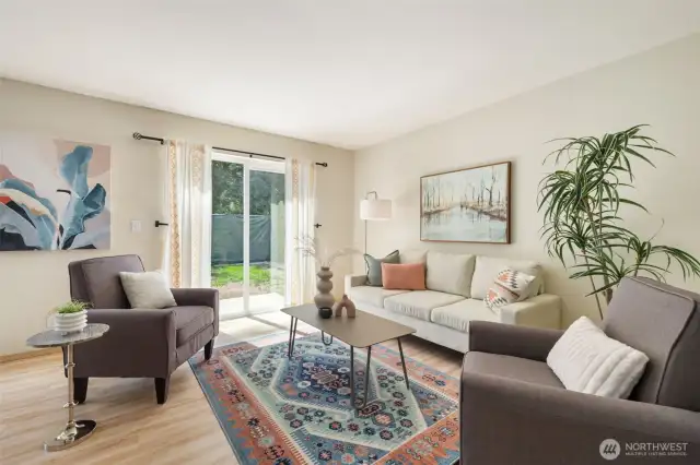This is a very comfortable living room
