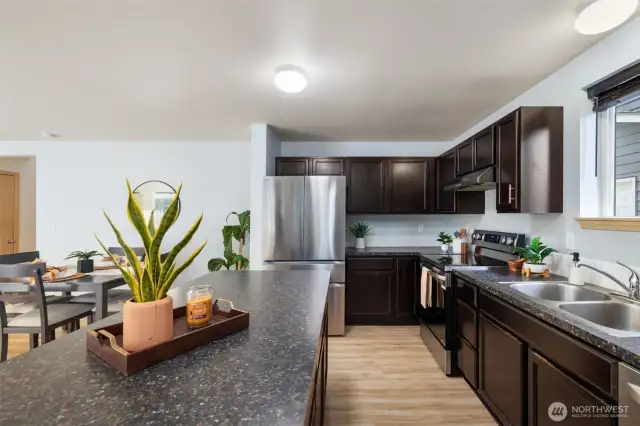 One of my favorite features of this house is the abundance of cabinet space. It's more than enough to keep things organized and out of sight.