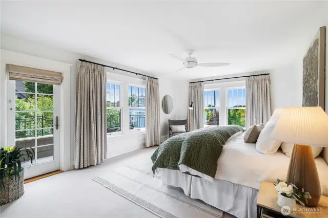 SW corner bedroom with patio