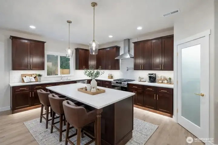 Virtually staged kitchen