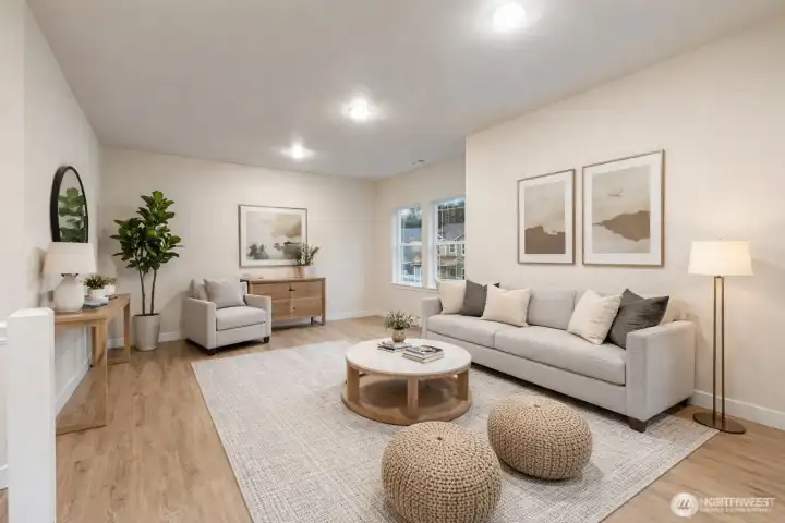 Virtually staged bonus room