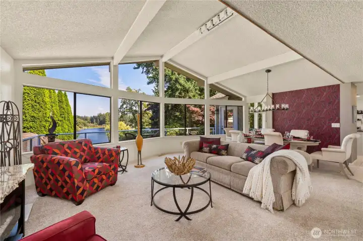 The floor plan offers two points of entry to the kitchen from the dining area where you also access both decks.