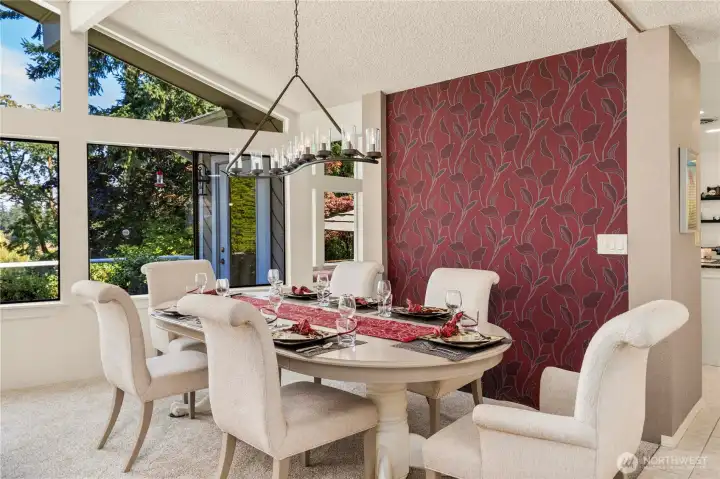 Entertain in style.  Some furniture is available to stay with the house.
