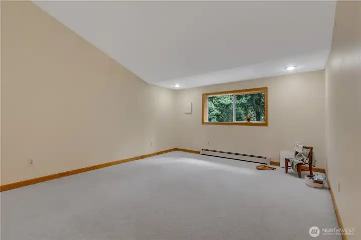 Upstairs loft = bonus living space, home office, or play area.