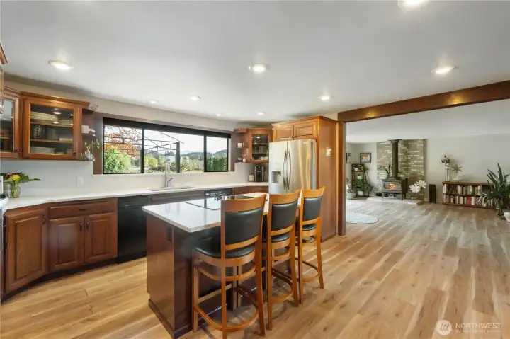 New Quartz Countertops with ample storage.