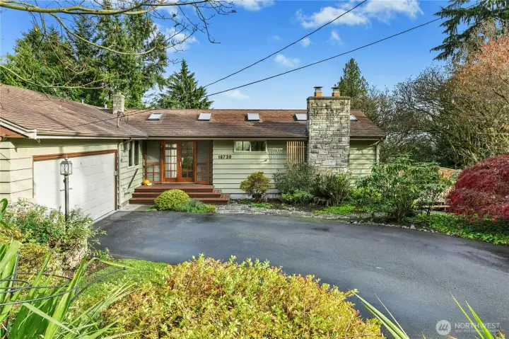 View from in front of house