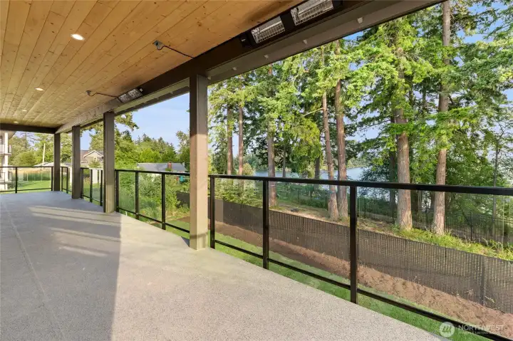 private with some trees behind you