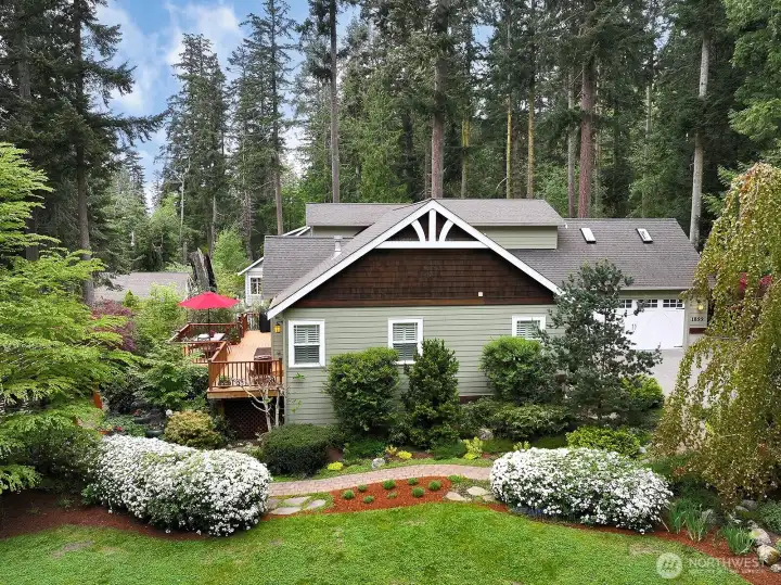 Mature landscaping