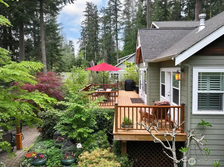 Expansive deck for relaxing and dining