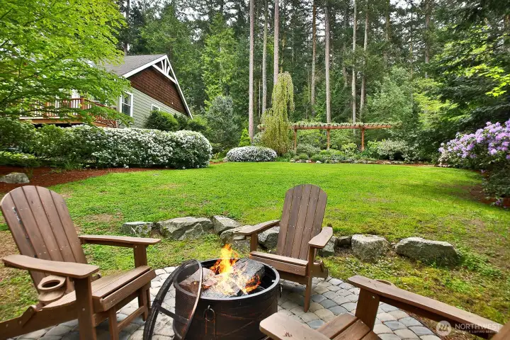 Gather around the firepit.