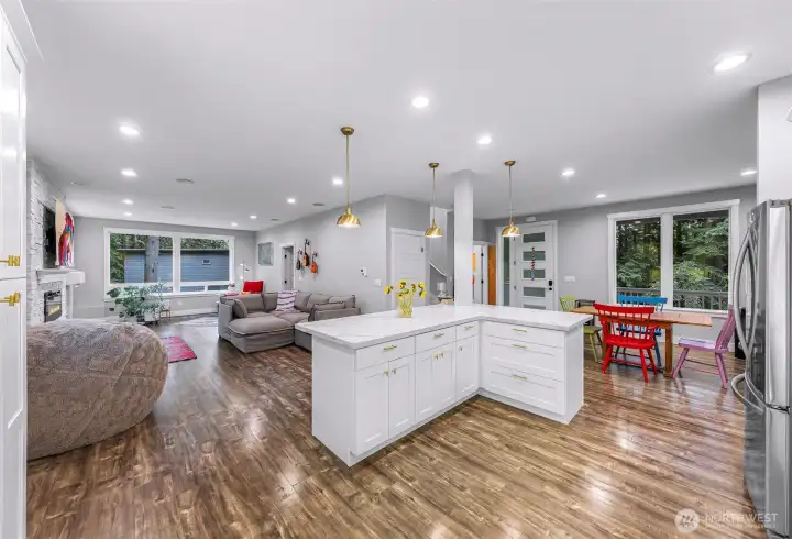 Luxury plank flooring throughout main level Luxury plank flooring throughout main level