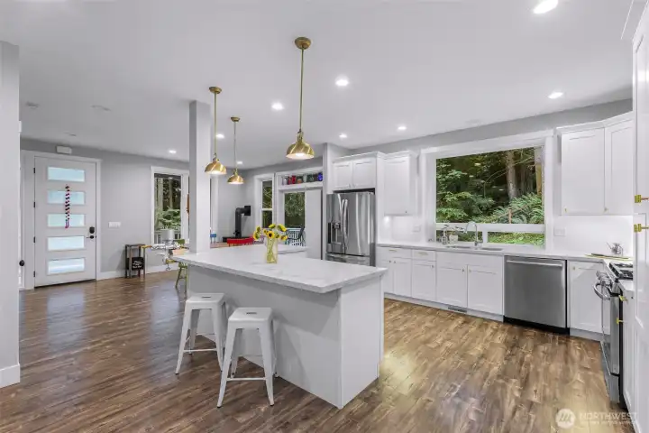 South-facing kitchen gets lots of natural light South-facing kitchen gets lots of natural light