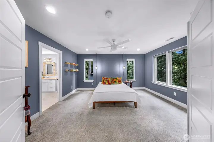 Second story primary bedroom w/ double doors Second story primary bedroom w/ double doors
